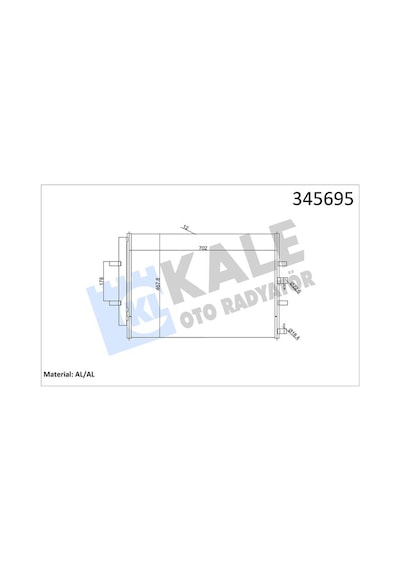 Kale 345695 Klima Radyatörü Kondenseri Transit Custom V362 12 Transıt V363 14 2.2 Tdci 717x467 Al Al Bk2119710ab-1778169-bk2119710 Adet ıdır