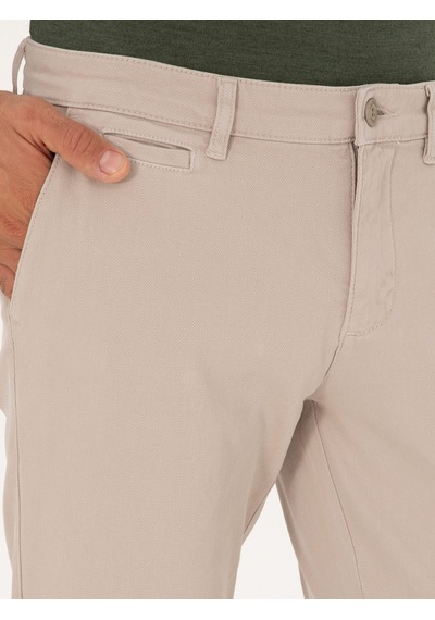 Cacharel Taş Slim Fit Kanvas Pantolon Gri