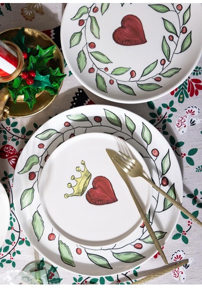 The Mia Luv Pasta Tabağı 6lı Set 19 Cm Çok Renkli