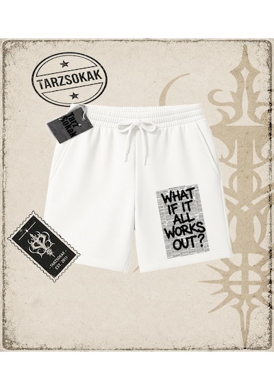Tarzsokak Gotik & Grunge Streetwear What If It All Works Out Unisex Şort Beyaz Tarzsokak Gotik & Grunge Streetwear What If It All Works Out Unisex Şort Beyaz