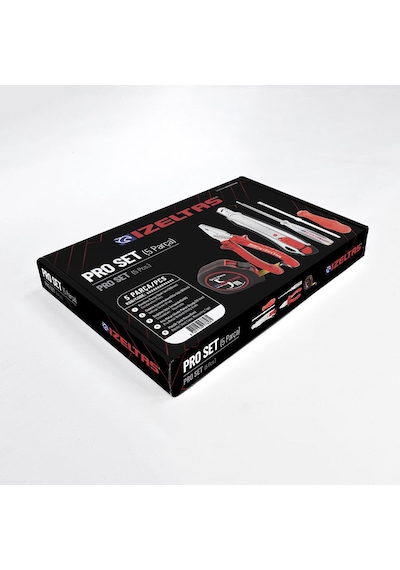 İzeltaş 5'li Pro Set 5 Parça Kraft Pense 160 MM + Kontrol Kalemi + Tornavida + Maket Bıçağı + Şerit Metre İzeltaş 5'li Pro Set 5 Parça Kraft Pense 160 MM + Kontrol Kalemi + Tornavida + Maket Bıçağı + Şerit Metre