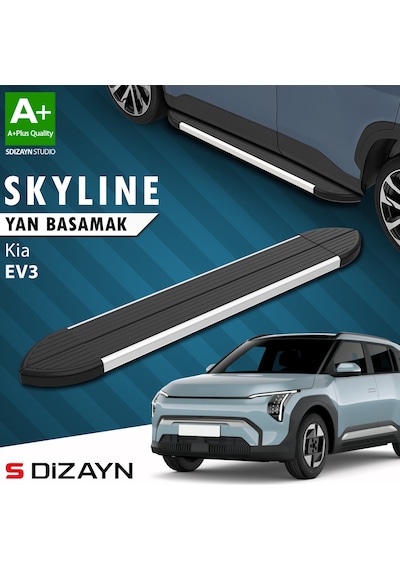S-dizayn Kia Ev3 Skyline Aluminyum Yan Basamak 183 Cm 2025 Üzeri A+ Kalite