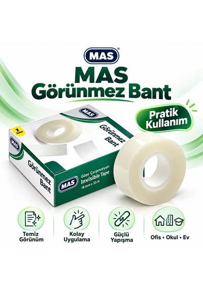 Mas 2633 Görünmez Bant 19 Mm X 33 Mm 1