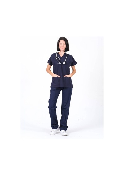 Mervem Takım V Yaka Tree Cotton Hemşire