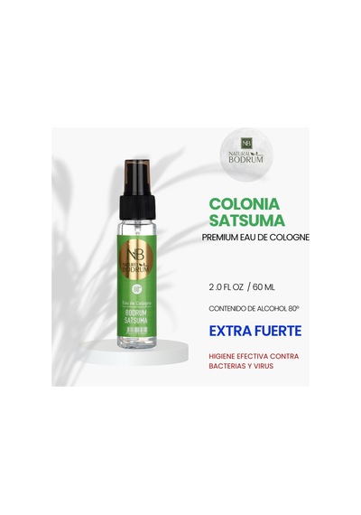 Satsuma Kolonyası 60 Ml Sprey Tatlı Turunçgil Cep Boy Seyahat Hediyelik %80 Alkollü
