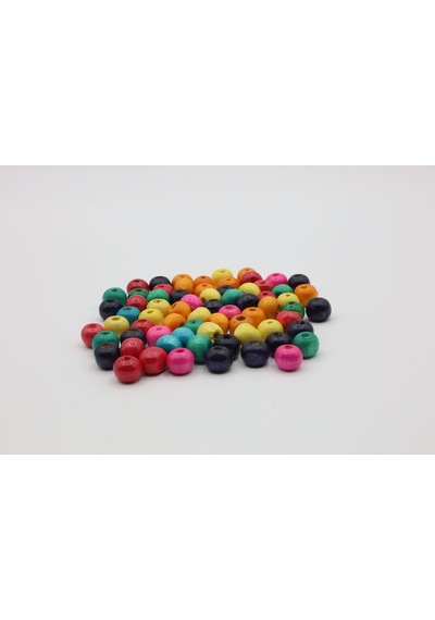 Ahşap Boncuk 14 Mm çok renkli