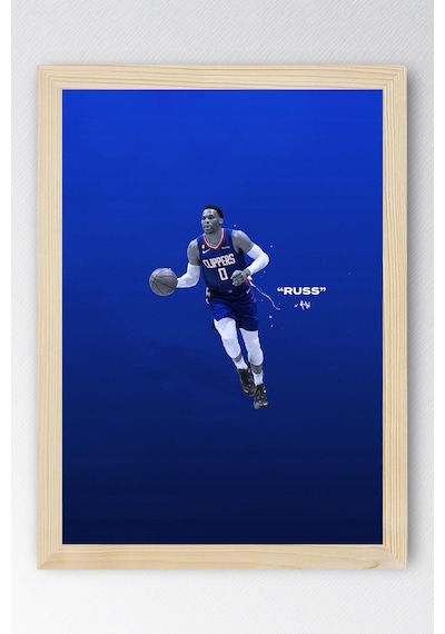 Russell Westbrook Çerçeveli Tablo - Basketbol Nba Posteri Tablo