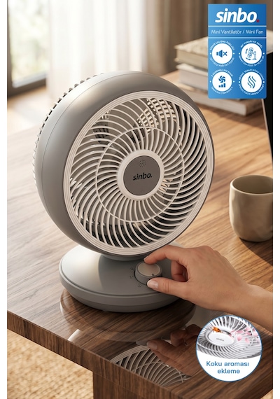Sinbo Sf-7701 Masaüstü Vantilatör Fan Koyu Gri