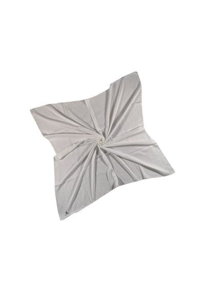 Mim Eşarp Mısırlı Eşarpları Queen Krep Düz Renk Eşarp 110x110 Cm Kırık Beyaz