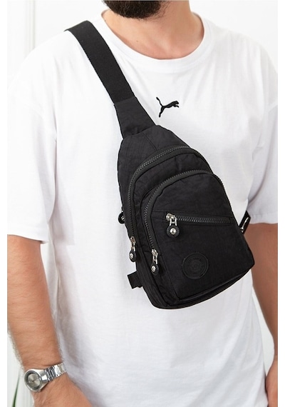 Yclshop Newish Polo Siyah Krinkıl Omuz Çanta
