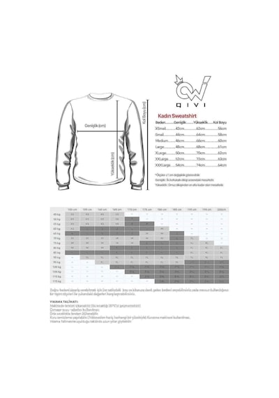 Orphaned Land Logo Baskılı Indigo Mavi Kadın Sweatshirt (534602986)