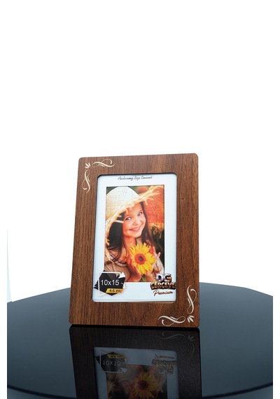 Dg Çerçeve Ahşap Desen Fotoğraf Çerçevesi 10x15 Cm 6'lı Set Mdf Arkalıklı