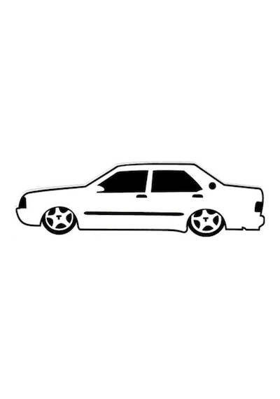 Basık Tofaş Şahin Sticker Kelebek Cam Oto Sticker
