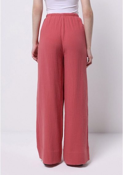 Colin's Colins Regular Fit Yüksel Bel Geniş Paça Kadın Pembe Pantolon Cl1074661 Q1.v1 Prs Pembe