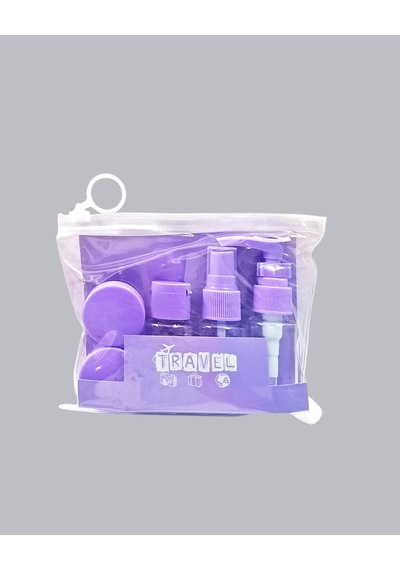 Hubrendy Tekno Seyahat Banyo Seti 5 Parça Şeffaf Taşıma Çantalı 30 Ml