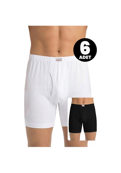 Öts Erkek 6 Lı %100 Pamuk Boxer Süprem Nefes Alan Doku 2620-6 Renkli