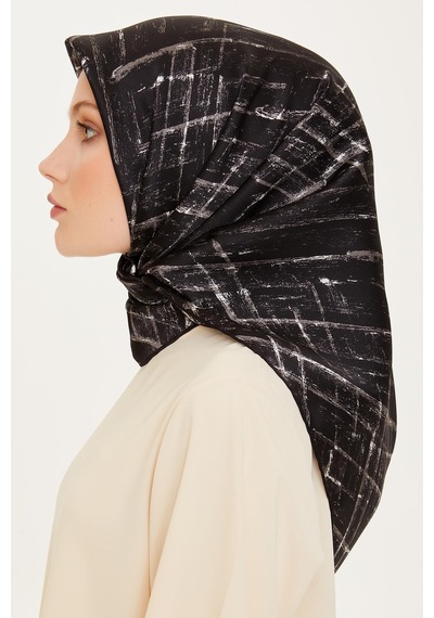 Armine İpek Eşarp 2025 Kış - 9258-05 Twill - Füme