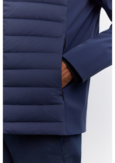 Avva Erkek Lacivert Ördek Tüyü Kapüşonlu Yaka Su İtici Comfort Fit Mont A62y6187