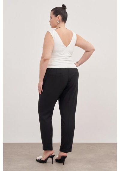 Myline Drape Detaylı Bluz-3350 Beyaz