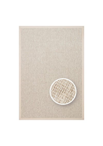 Eko Halı Ventura Vnt 2703 L.beige Bordür Beige Sisal Görünümlü İç Ve Dış Mekan Uyumlu Hav Vermeyen M