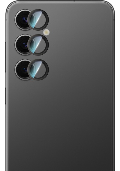 Galaxy Uyumlu S24 Plus Caseworld Alloy Serisi Oleofobik Anti Reflective Kamera Lens Koruyucu Siyah