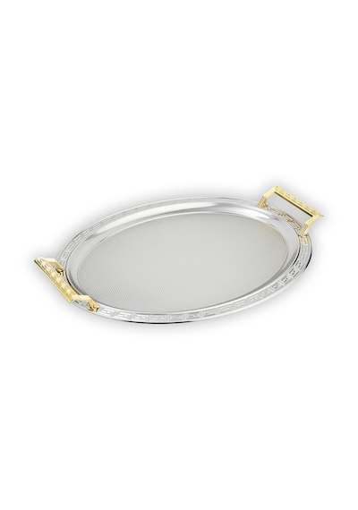Schafer Ela 2 Li Oval Çay Tepsisi-platin02