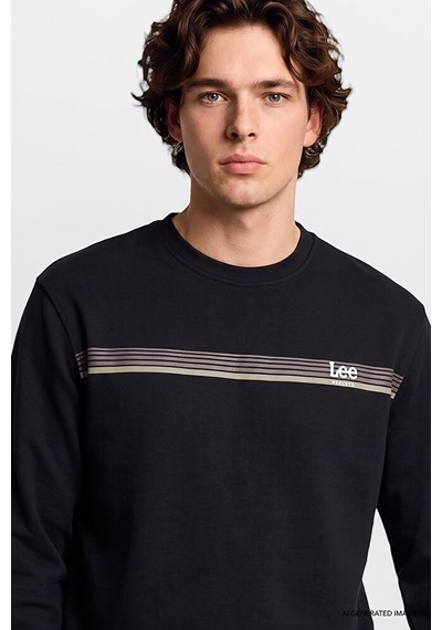 Lee Erkek Regular Fit Logo Detaylı Bisiklet Yaka Sweatshirt Siyah L26 Lee Erkek Regular Fit Logo Detaylı Bisiklet Yaka Sweatshirt Siyah L26