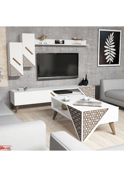 Variant Beril Tv Ünitesi Ve Orta Sehpa Takımı - Beyaz
