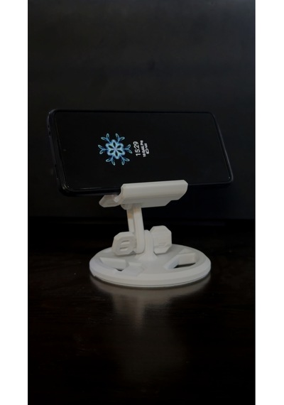 Morfem3d Beyaz Ayarlanabilir Cep Telefonu Standı Masaüstü Telefon Ve Tablet Tutucu, Katlanabilir Pratik Tasarım