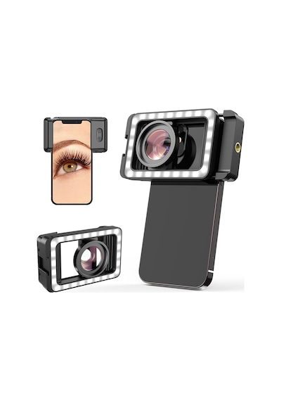 Apexel M15 Dolgu Işıklı Makro Lens