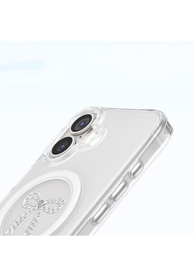 İphone 17 Uyumlu Kılıf M-safe Şarj Özellikli Zore Paris Mova Sert Pc Kapak Şeffaf