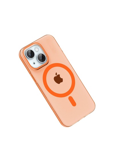 Joko Apple iPhone Uyumlu 15 Pc Blank Magsafe Kapak - Turuncu
