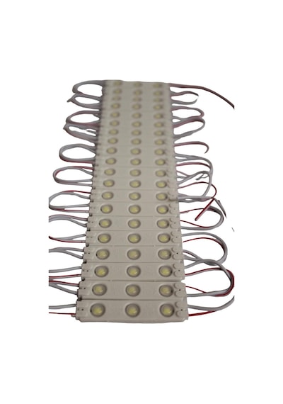 1,2 Watt 3lü Lensli Beyaz Led Modül 2835 Reklamcı Modül 10 Adet
