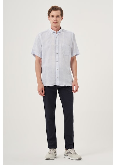 Morven Erkek A. Mavi Keten Trend Regular Fit Düğmeli Yaka Kısa Kol Gömlek 25ys004023311 A. Mavi Morven Erkek A. Mavi Keten Trend Regular Fit Düğmeli Yaka Kısa Kol Gömlek 25ys004023311 A. Mavi