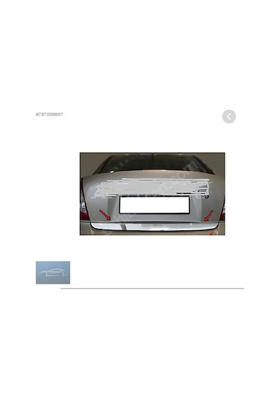 Opel Astra G Sedan Krom Bagaj Alt Çıta 1998-2009 Paslanmaz Çelik N11.1939