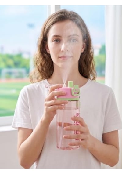 Cool Word 750 Ml Spreyli Su Matarası - Pratik Doğrudan İçimli, Püskürtmeli Sızdırmaz Sporcu Ve Okul Suluğu 0