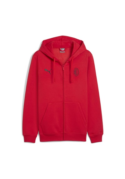 Puma Ac Milan Ftblessentials Full-zip Hooded Erkek Kırmızı Futbol Eşofman Üstü 78283201