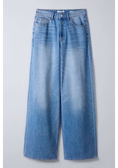 Guess Alba Rhinestones Loose Fit Kadın Jean Pantolon W6ga26d0970 Mavi
