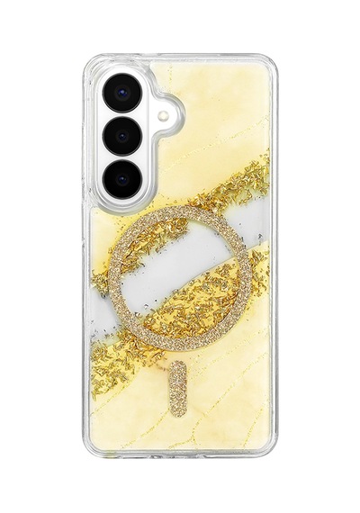 Onegif Samsung Galaxy S26 Lotus Simli Magsafe Kapak - Gümüş