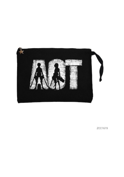 Zepplin Giyim Attack On Titan Killer Siyah Clutch Astarlı Cüzdan / El Çantası