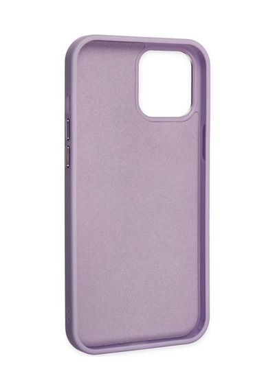 Apple iPhone Uyumlu 12 Pro Max Kılıf Asya Deri Silikon - Lila Bz8683140410452