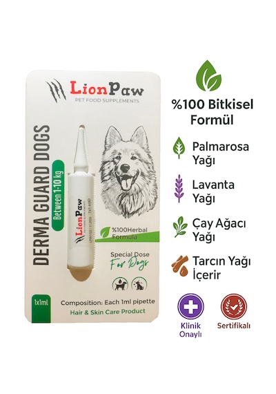 1-10 Kg Köpek Dış Parazit Ense Deri Damlası Pire Bit Kene Deri Bakımı Için Bitkisel Damla 1x1 Ml