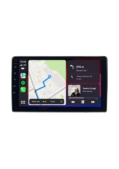 Renault Megane 9" 2003-2009 Carplay Android Auto Navigasyon Kameralı 4gb Ram 32gb 9"