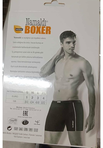 Namaldı Erkek Modal Likralı Biyeli Boxer 197 - 6 Adet 001 Namaldı Erkek Modal Likralı Biyeli Boxer 197 - 6 Adet 001