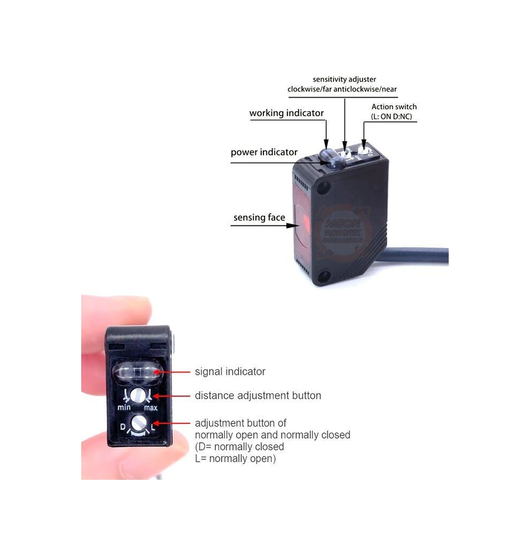 E3z-d62 Pnp Endüstriyel Fotoelektrik Cisim Sensörü