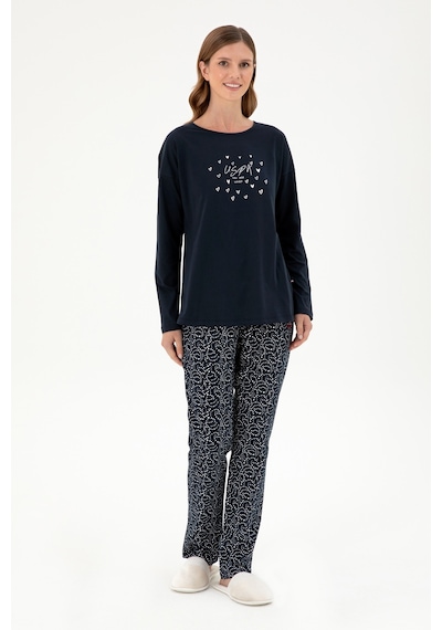 U.S. Polo Assn. Kadın Lacivert Pijama Takımı 50303406-VR033