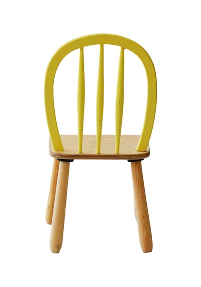 Woodnjoy Ahşap Macaron Sandalye Sarı Sarı