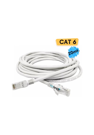 Vetech CAT6 20 MT Lan Ethernet Kablosu Fabrikasyon İnternet Kablo