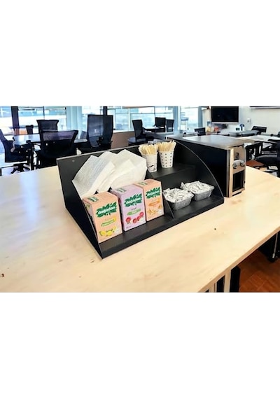 Kasaönü, Bar Önü,tezgah Önü Aperatif Standı, Tezgahönü Organizer Raf 50 Cm 2 Katlı Model Siyah Diğer