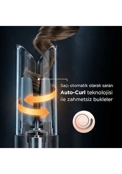 BaByliss C6688E Style Secret Air Auto-Curl Teknolojili Sıcak Hava İle Bukle Yapan Otomatik Saç Maşası Metalik Metalik BaByliss C6688E Style Secret Air Auto-Curl Teknolojili Sıcak Hava İle Bukle Yapan Otomatik Saç Maşası Metalik Metalik